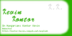 kevin kontor business card